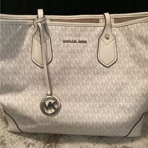 Michael Kors Cream Monogram Tote